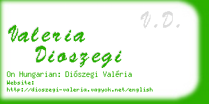 valeria dioszegi business card