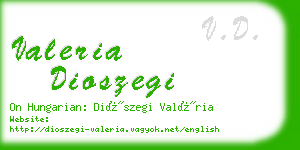 valeria dioszegi business card